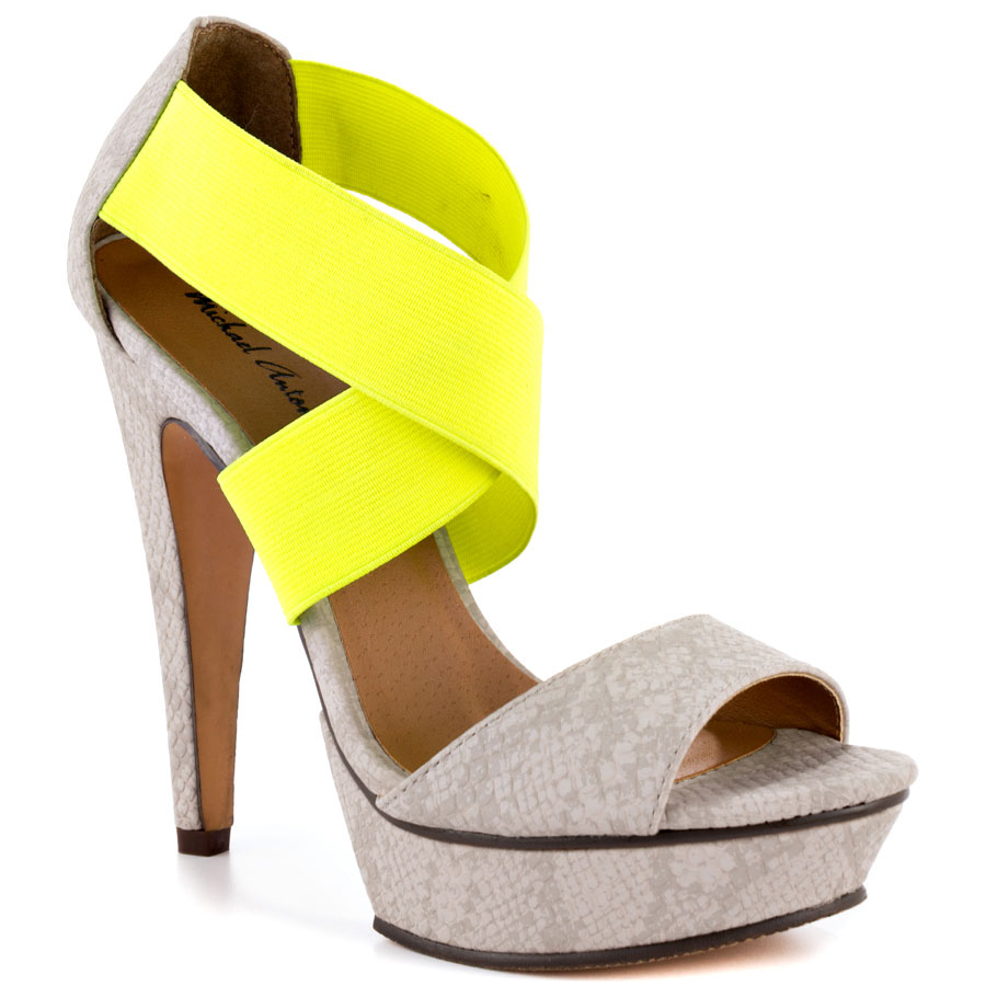 Tamms Rep - Stone Pu heels for cheap by Michael Antonio.